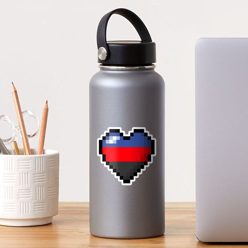 Polyamorous Pixel Heart Sticker