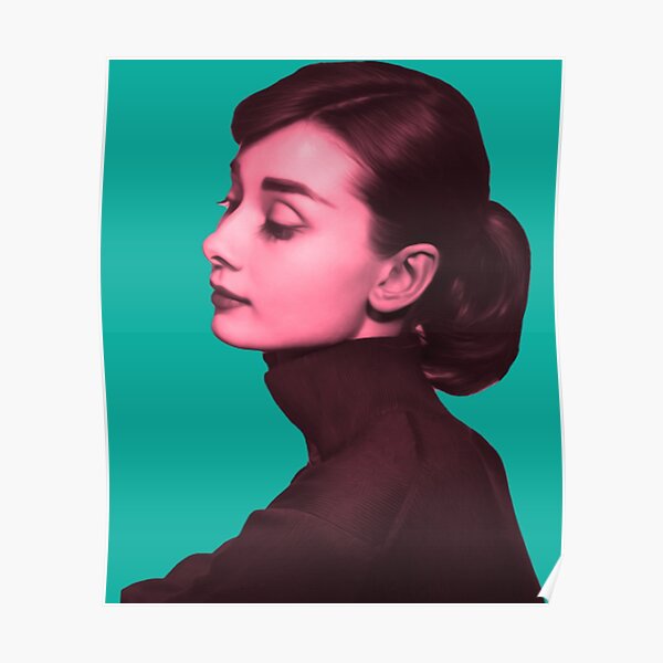 Audrey Hepburn pink audrey hepburn Poster
