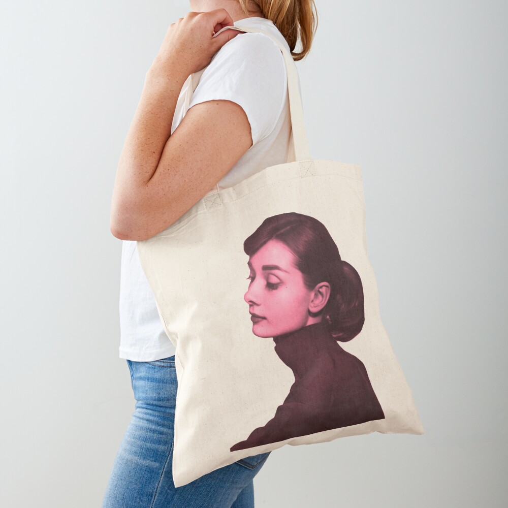 Audrey Hepburn Pink Tote Bag for Sale by fairyl