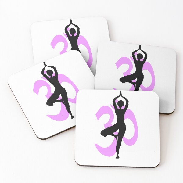 Item preview, Yoga Tree Pose with Om Background designed and sold by deepakrode7.