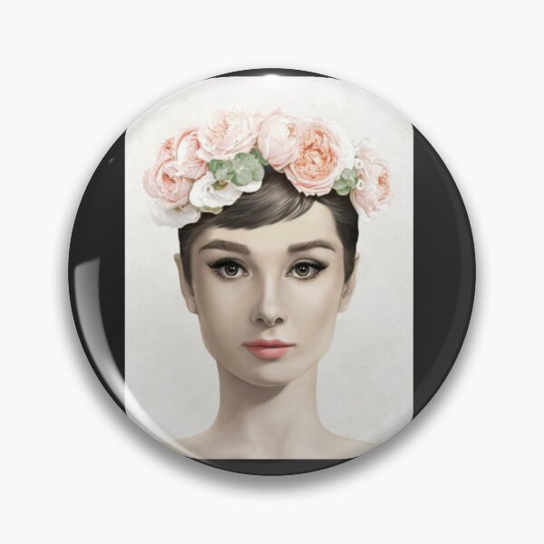 Item preview, Breakfast At Tiffanys Audrey Hepburn Portrait designed and sold by IciPiciPins.
