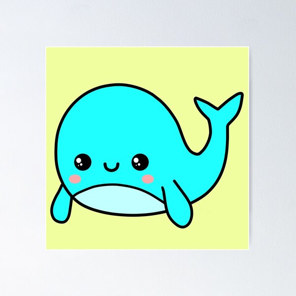 Kawaii Sea Animals Set Poster