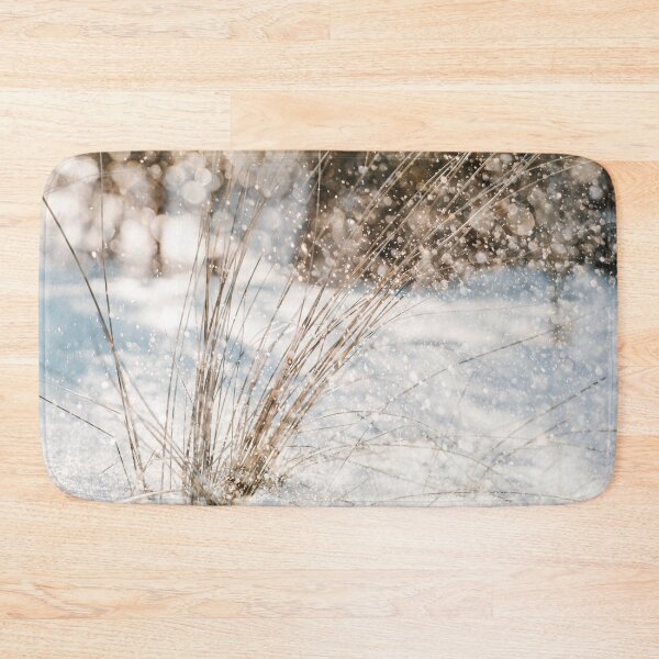 Item preview, Beach grass in snow, glittering snowflakes designed and sold by Melissa Peltenburg.