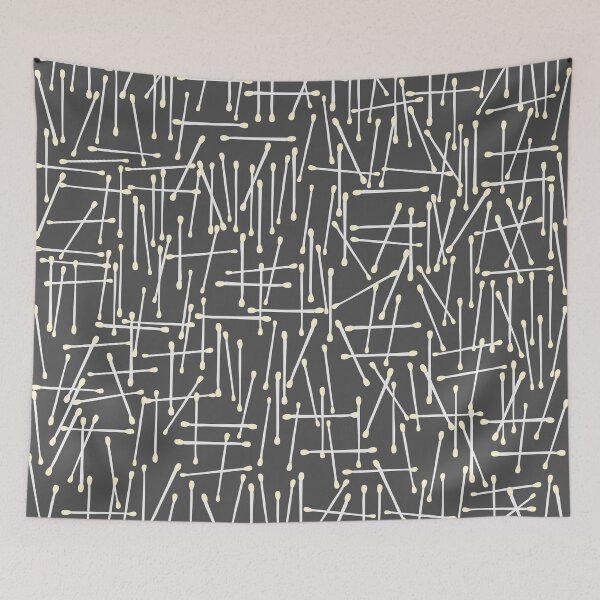 Item preview, Cotton Swabs Pattern on grey background designed and sold by kapotka.