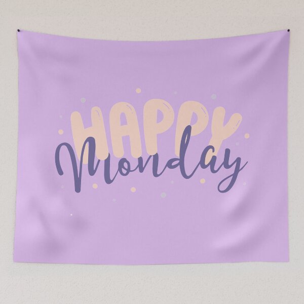 Item preview, Happy Monday on Lilac designed and sold by ReesDesigns.
