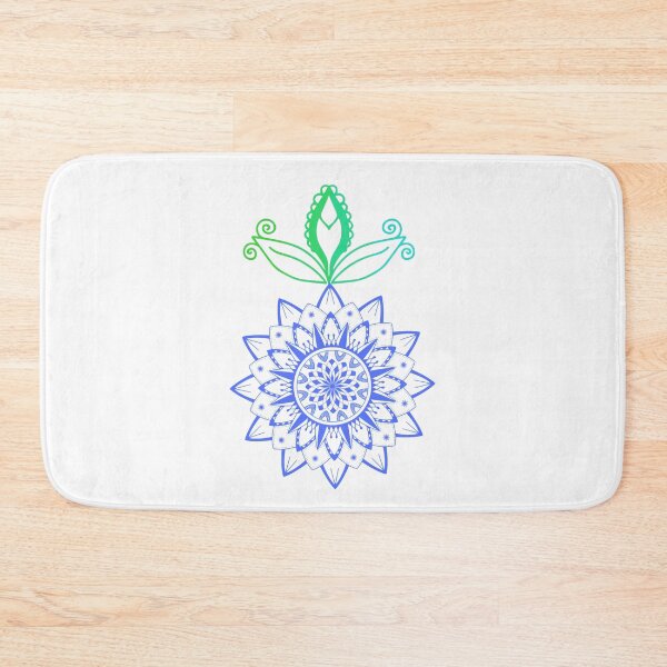 Item preview, Mandala with a green flower designed and sold by KQ1985.