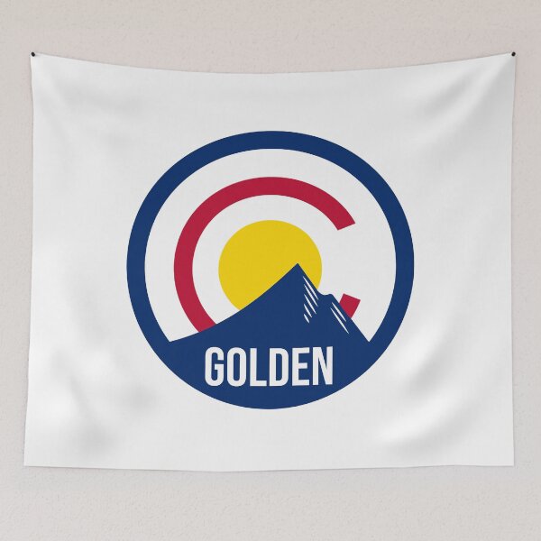 Item preview, Golden Colorado Flag Circle designed and sold by Taumaturgo.