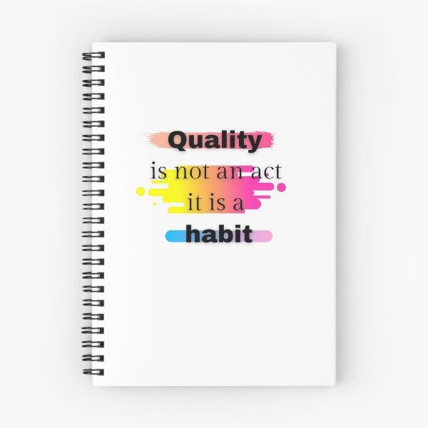 Item preview, quality is not an act it is a habit designed and sold by H2O-Shop.