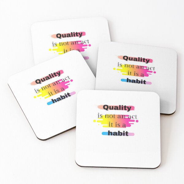 Item preview, quality is not an act it is a habit designed and sold by H2O-Shop.