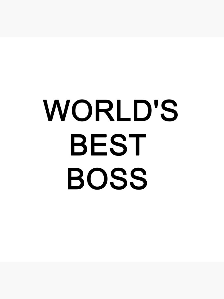 "World's Best Boss the office michael scott " Art Print for Sale by
