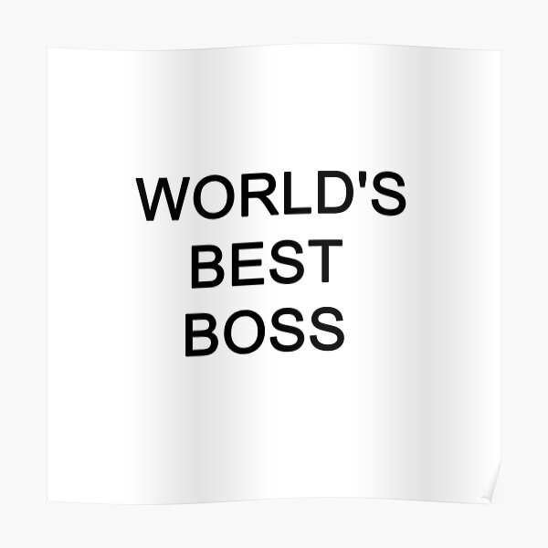 "World's Best Boss the office michael scott " Poster for Sale by