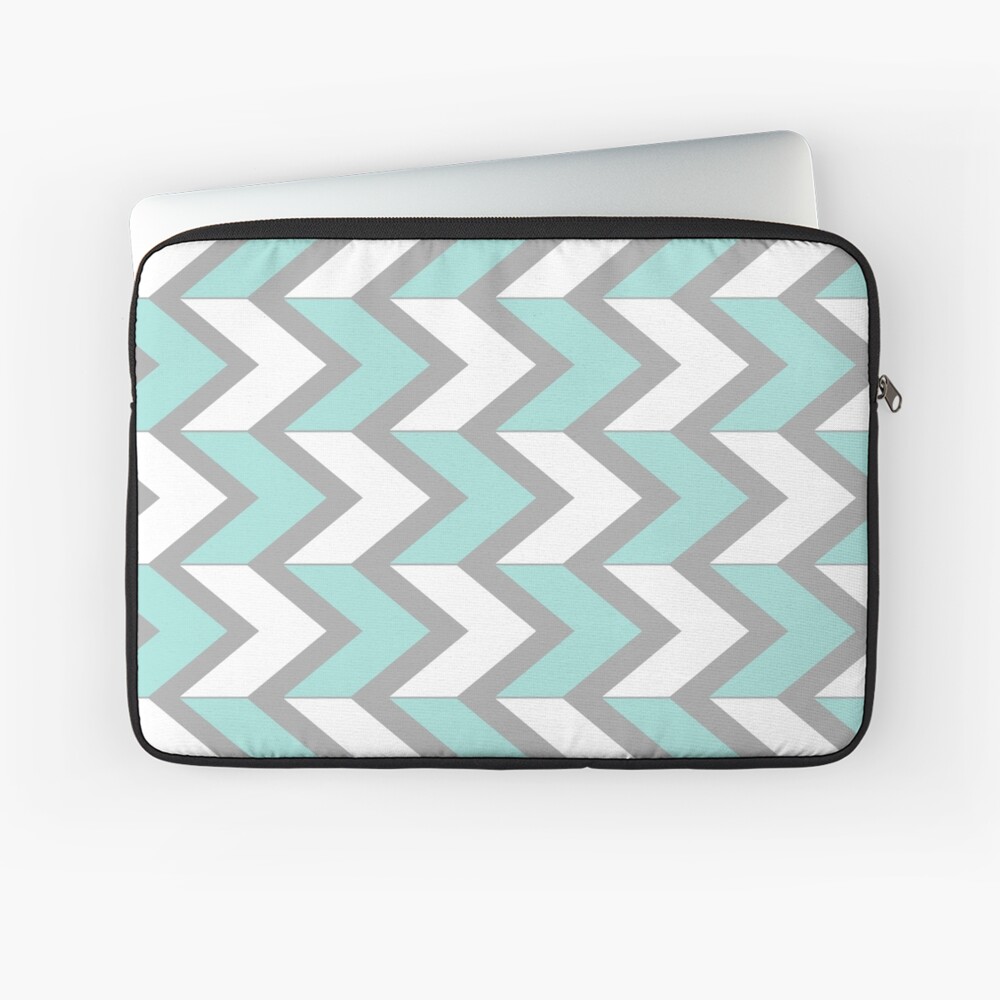 Minty Chevrons Laptop Sleeve