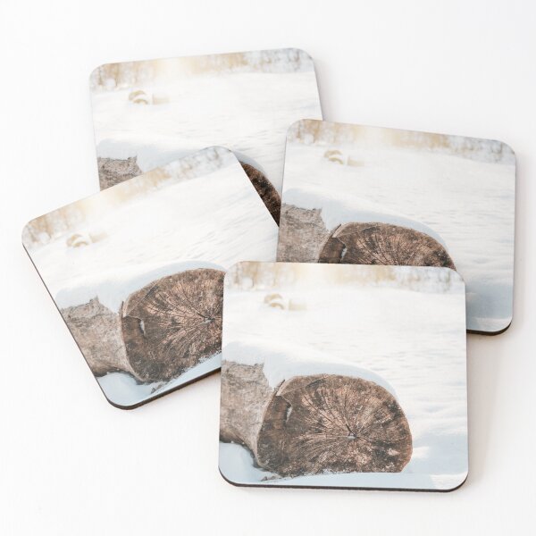 Item preview, Tree trunk covered with snow in sunlight designed and sold by Melissa Peltenburg.