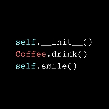 Artwork thumbnail, Self __init__ () Funny Python Programming design by ayedarts