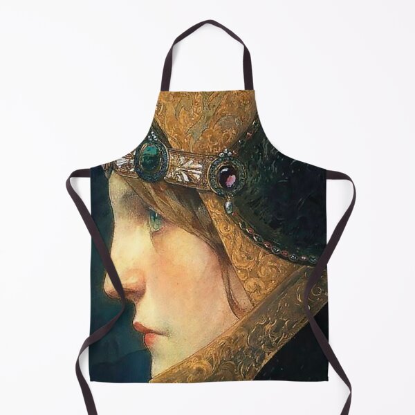 Item preview, Head of Lady in Medieval Costume by Lucien Victor Guirand de Scévola designed and sold by IndieArtDream.