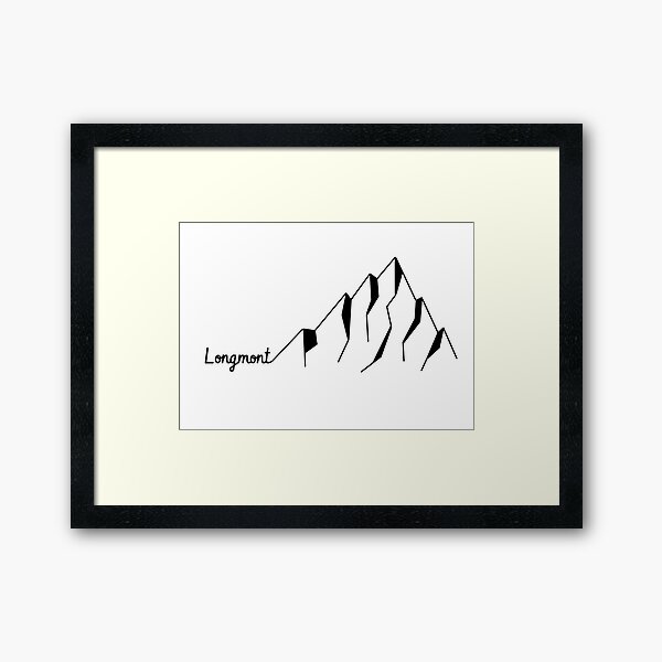 Longmont Colorado Mountain Framed Art Print