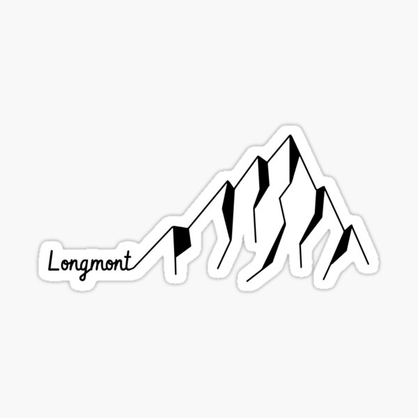 Longmont Colorado Mountain Sticker