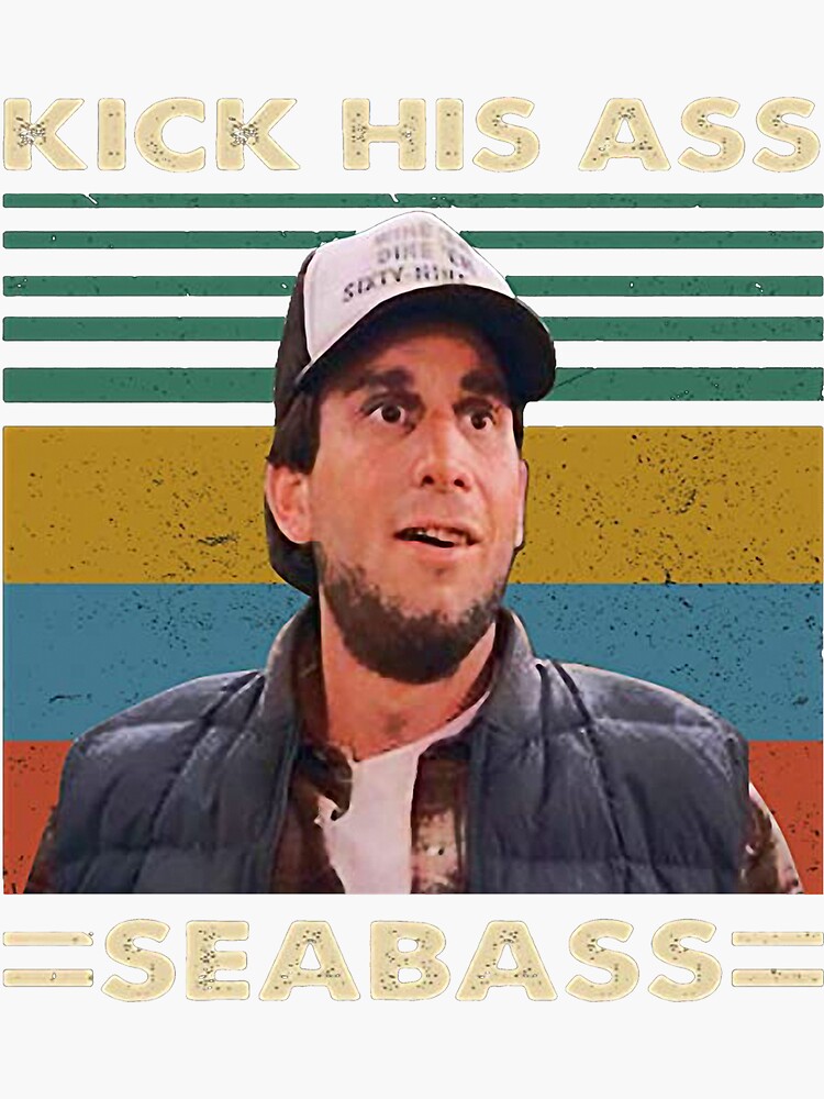 "Dumb and Dumber kick his ass seabass vintage tshirt" Sticker for Sale
