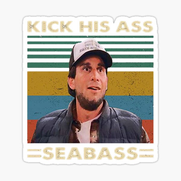 "Dumb and Dumber kick his ass seabass vintage tshirt" Sticker for Sale