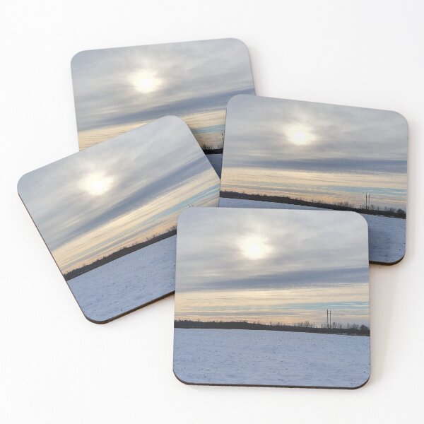 Item preview, Sun set over snow covered fields designed and sold by s10-Photography.