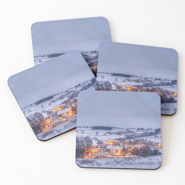 Item preview, village winter snow scene  designed and sold by Stephanie Akerman.