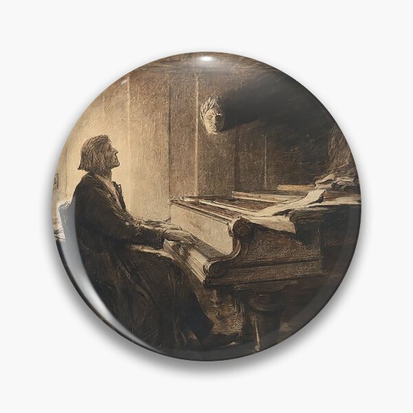 Artikelvorschau, Franz Liszt am Klavier von Hubert von Herkomer entworfen und verkauft von IndieArtDream.