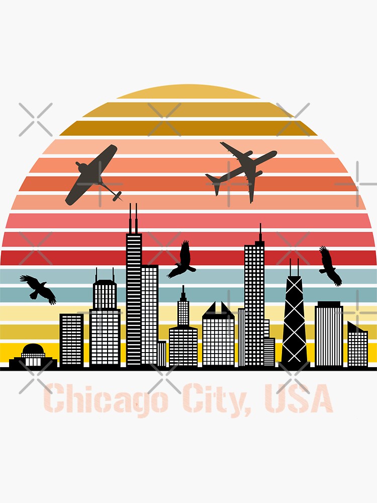 "Chicago city" Sticker for Sale by PODapparel Redbubble