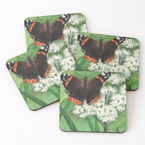 Item preview, Atalanta butterfly watercolor design designed and sold by Margrita de Jong ColourFlux Studio.