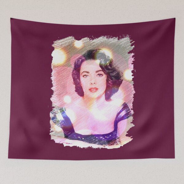 Aperçu de l'œuvre Liz Taylor en couleurs créée et vendue par IciPiciPins.