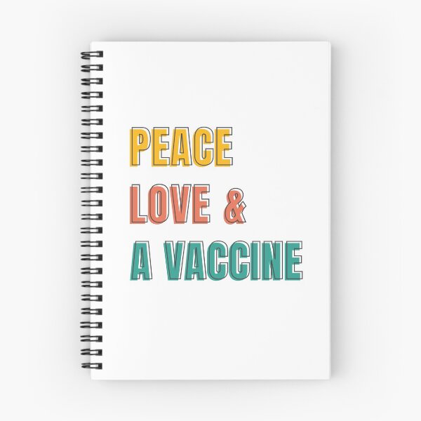 Item preview, Peace Love and a vaccine designed and sold by Studio624.