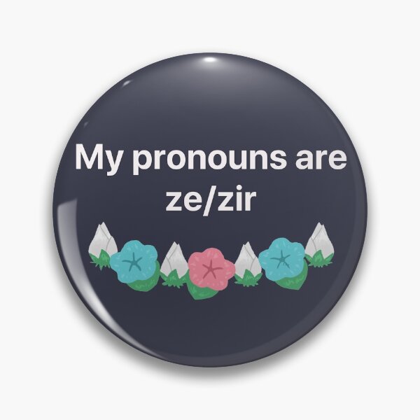 Item preview, Ze/Zir Trans Flower Print designed and sold by Rain Gardens.