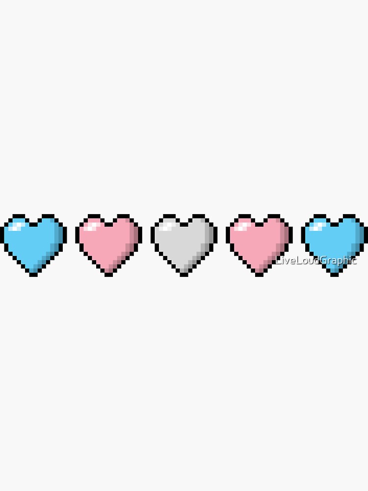 Transgender Pixel Hearts by LiveLoudGraphic