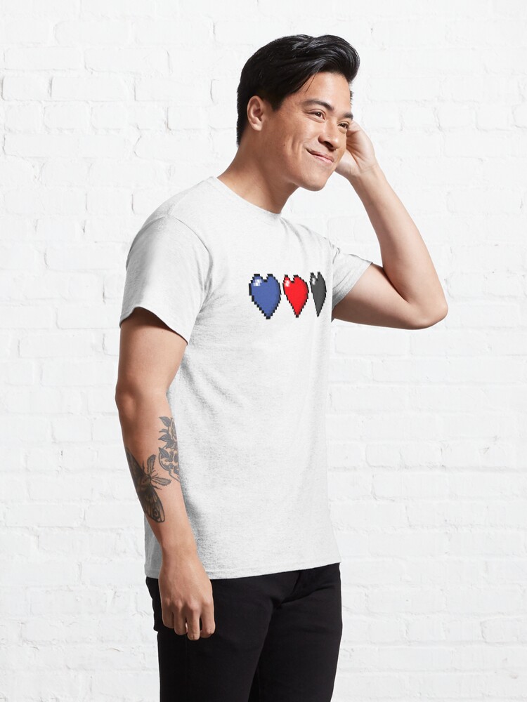 Alternate view of Polyamory Pixel Hearts Classic T-Shirt