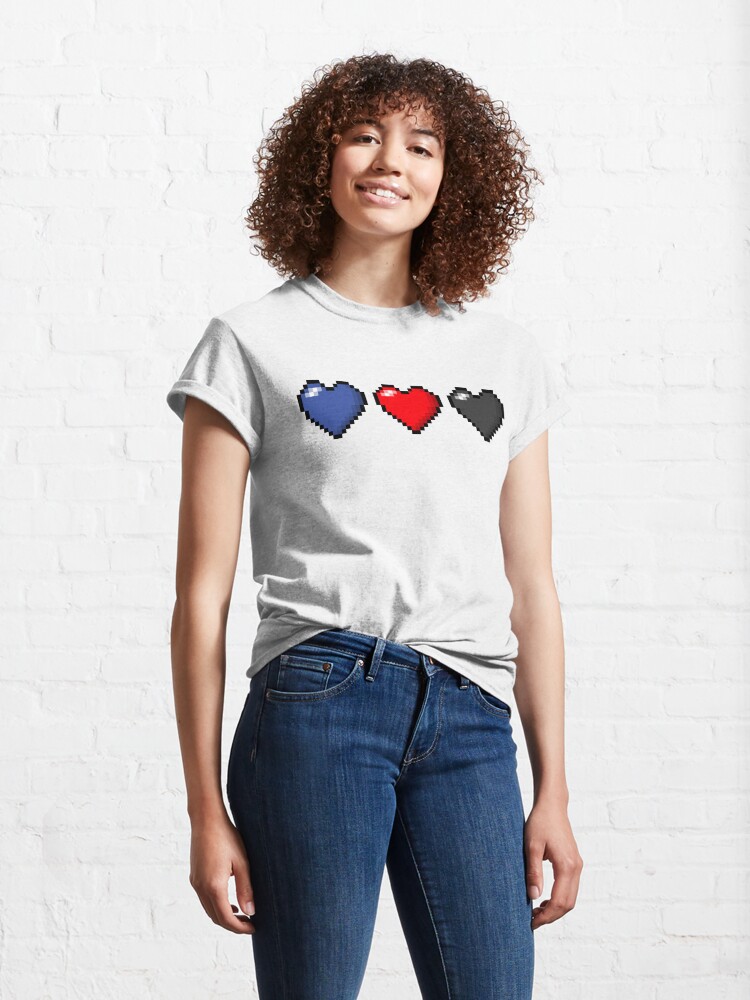 Alternate view of Polyamory Pixel Hearts Classic T-Shirt