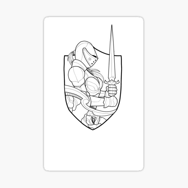 "Knight woman " Sticker by 6thcircle | Redbubble