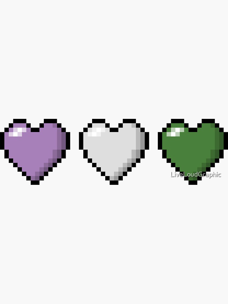 Genderqueer Pixel Hearts by LiveLoudGraphic