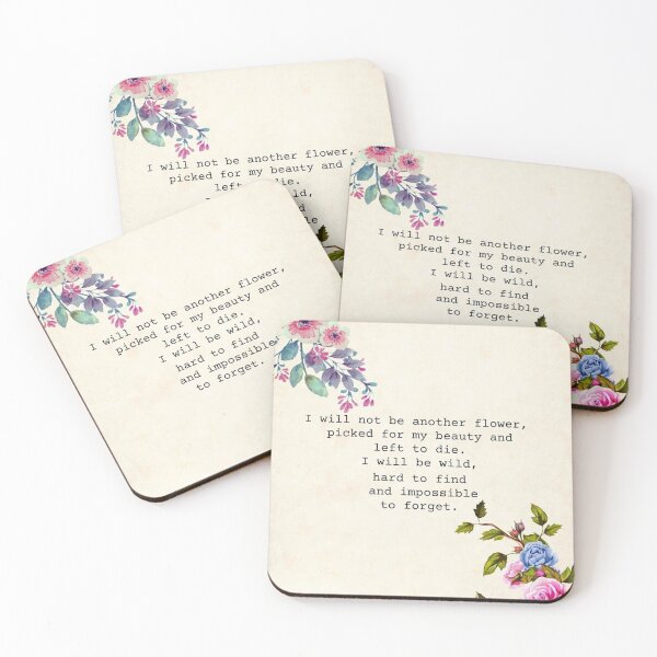 Item preview, I will not be another flower.... Powerful Woman's Quote  designed and sold by BitsndPieces.
