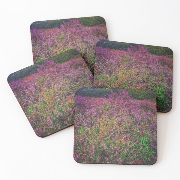 Item preview, field of pink heather designed and sold by Stephanie Akerman.