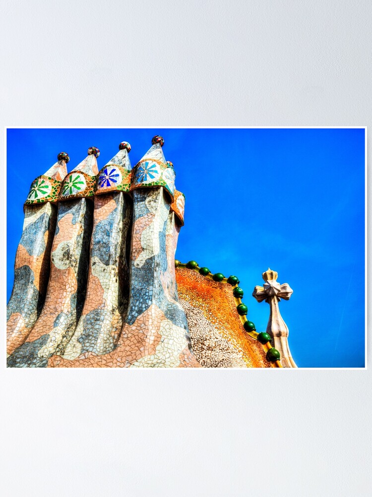 Póster for Sale con la obra «Casa Batlló, Chimeneas de Gaudí