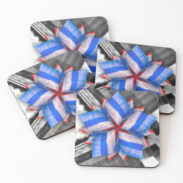 Item preview, Blue Red Friction FiveFold Flower designed and sold by Kay Patterson.