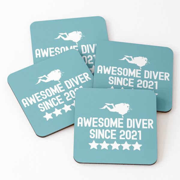 Item preview, Awesome Diver Since 2021, Great Gift For Newly Certified Divers designed and sold by StudioAquaLumos.