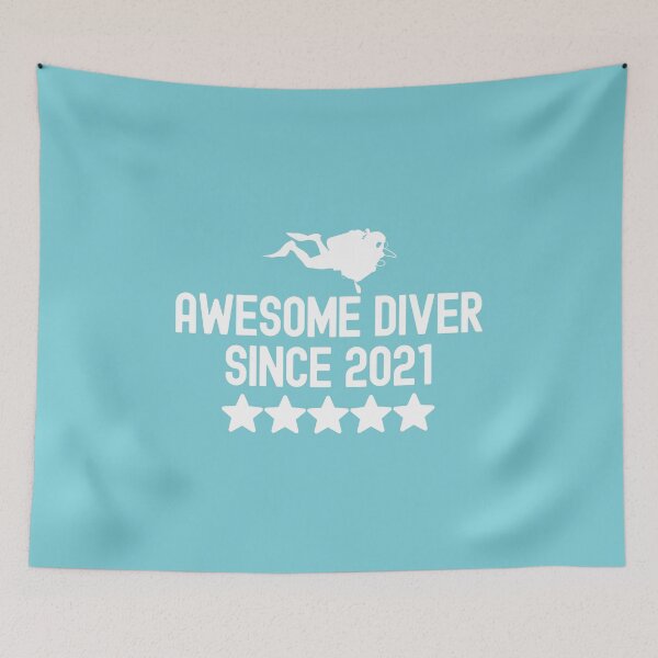 Item preview, Awesome Diver Since 2021, Great Gift For Newly Certified Divers designed and sold by StudioAquaLumos.