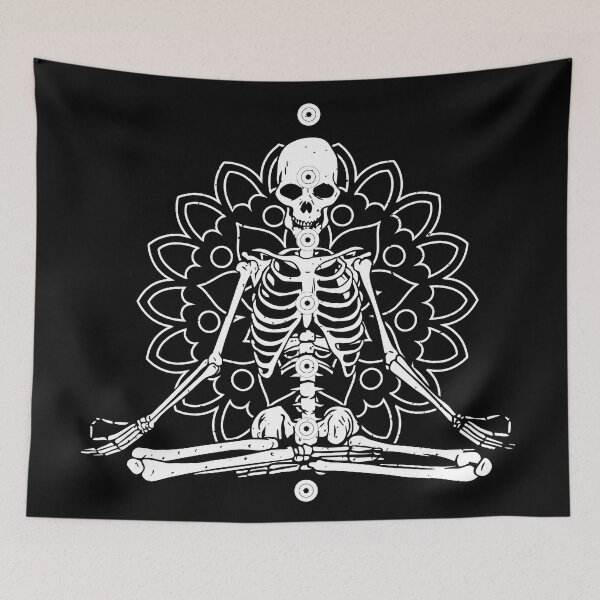 Item preview, Funny Skeleton Meditation designed and sold by TeesByMark.