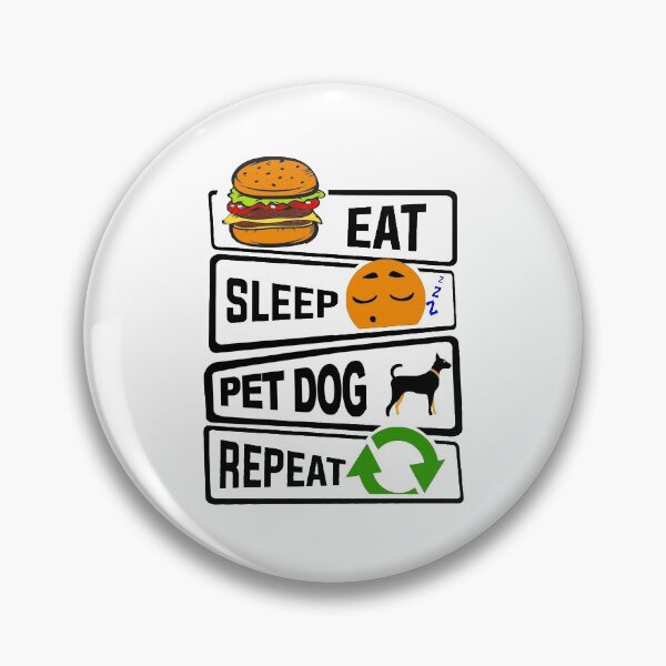 Artikelvorschau, Eat Sleep Pet Dog Repeat Lustiges Illustrationsgeschenk entworfen und verkauft von KO-Design.