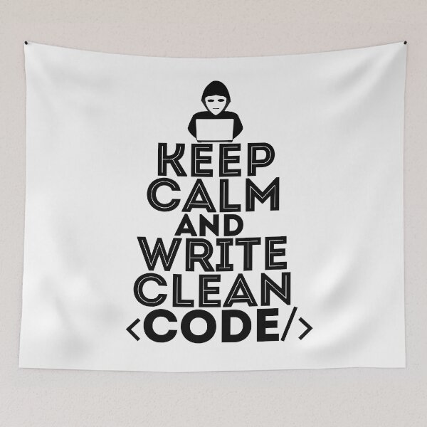 Item preview, Keep calm and write clean code - cool gift for everybody in it sphere - software engineers, developers, programmers and coders designed and sold by hyggekrog.