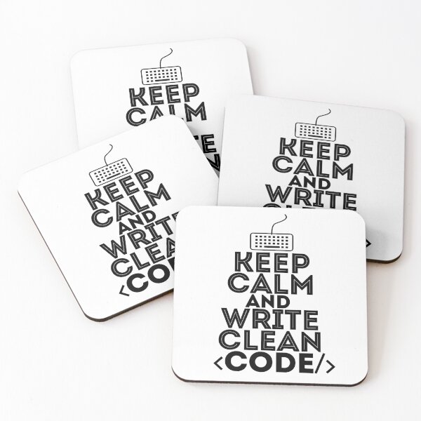 Item preview, Keep calm and write clean code - cool gift for everybody in it sphere - software engineers, developers, programmers and coders designed and sold by hyggekrog.