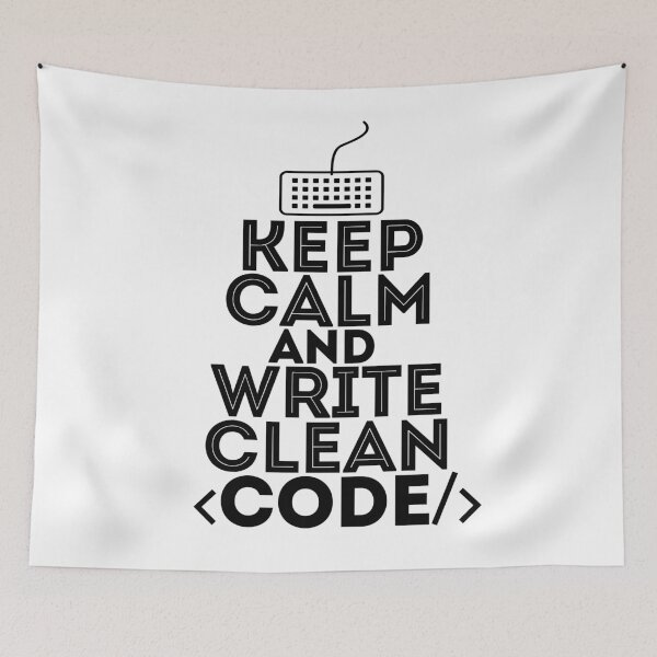 Item preview, Keep calm and write clean code - cool gift for everybody in it sphere - software engineers, developers, programmers and coders designed and sold by hyggekrog.