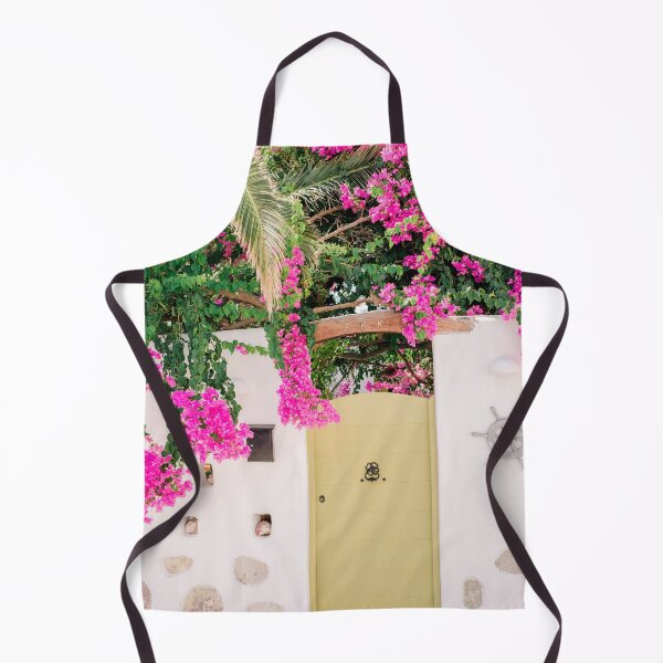 Item preview, Milos 0002: Bougainvillea above yellow door designed and sold by Laura de Roeck.