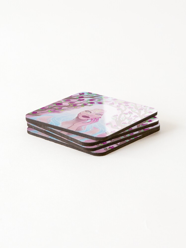 Thumbnail 4 of 5, Coasters (Set of 4), Spring Queen designed and sold by teodima.