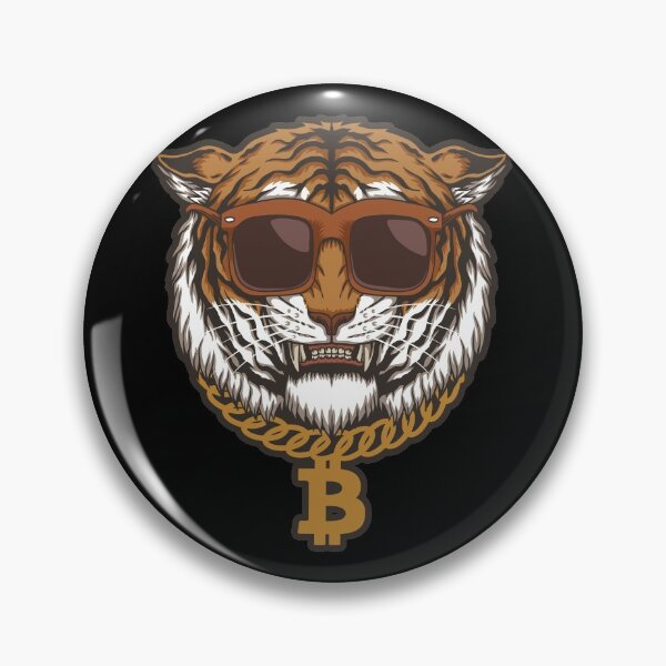 Item preview, Funny Gangster Tiger with Bitcoin Gold Chain in Sunglasses designed and sold by SoloTravelerSt.
